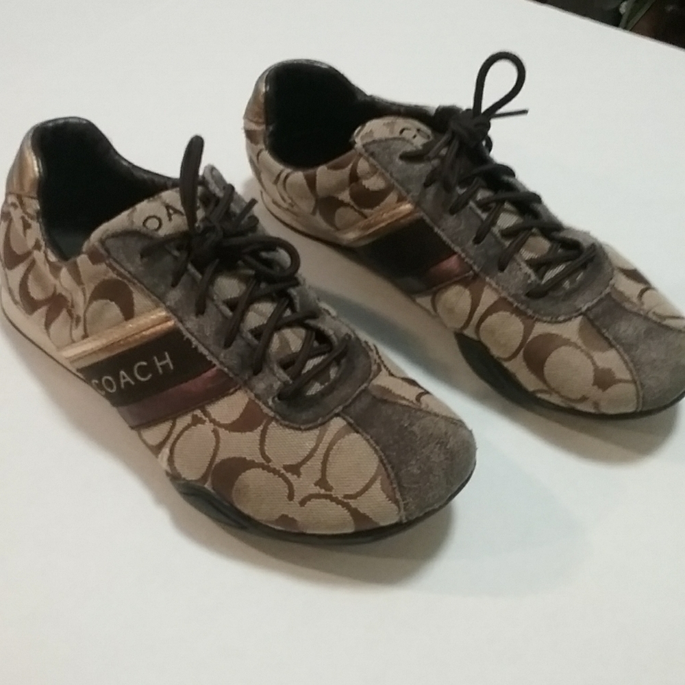 Coach Jayme gold sneakers size 7.5